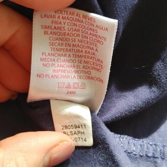 3/$25 Faded Glory Dark blue long sleeves Peace shirt kids size 6x - Picture 5 of 7